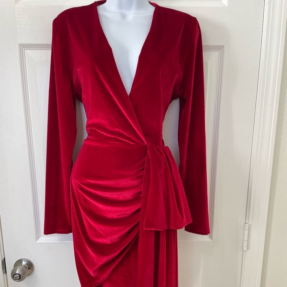 Dresses | Red Velvet Stretch Mini Dress Perfect For Holiday Parties |  Poshmark